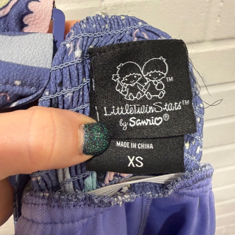 Little Twin Stars Celestial Night Suspender‎ Skirt Sanrio Purple Kiki Lala XS - Picture 10 of 14